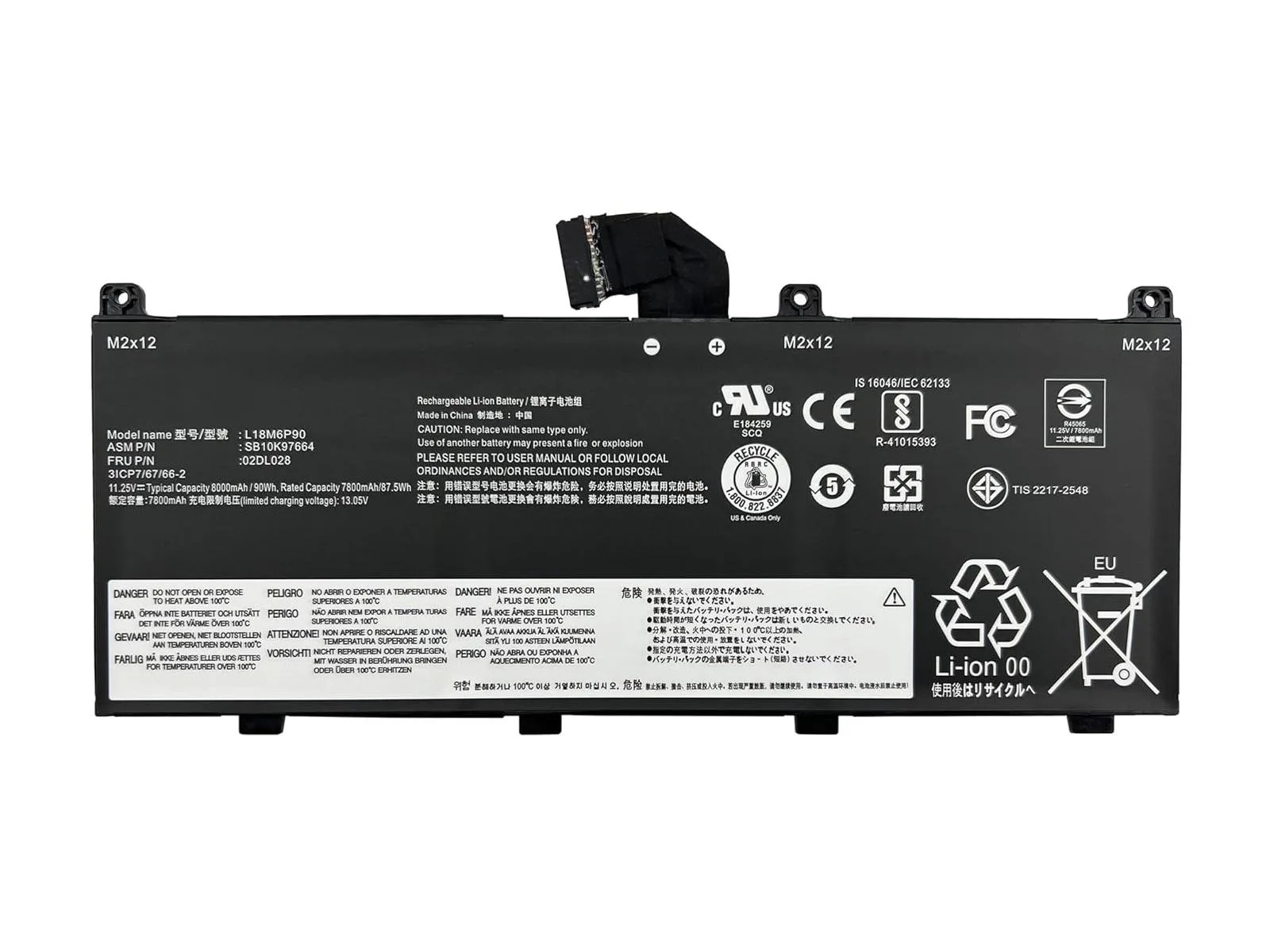 RETRO Lenovo ThinkPad P53, L18M6P90 Notebook Bataryası