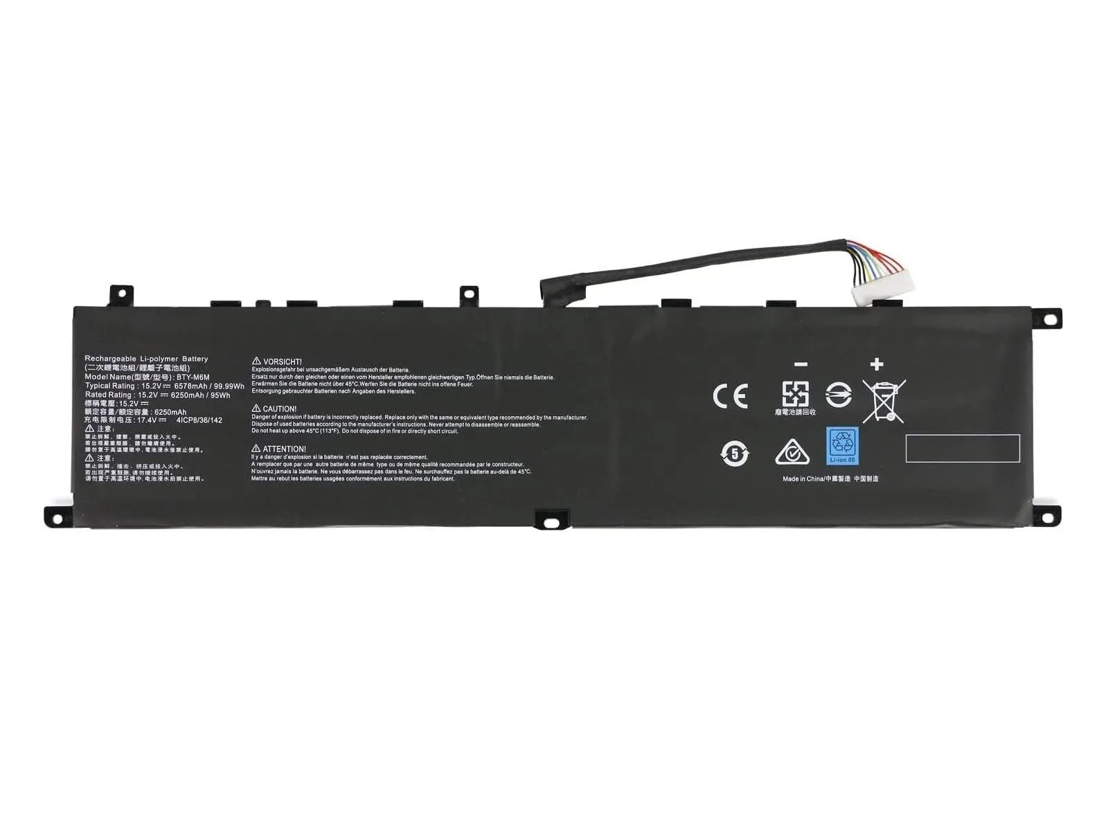 RETRO MSI BTY-M6M Notebook Bataryası - 95Wh